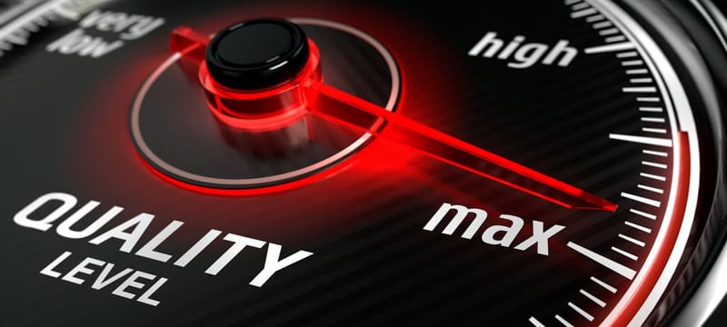 meter showing a quality level at maximum