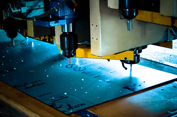 close up of a CNC router