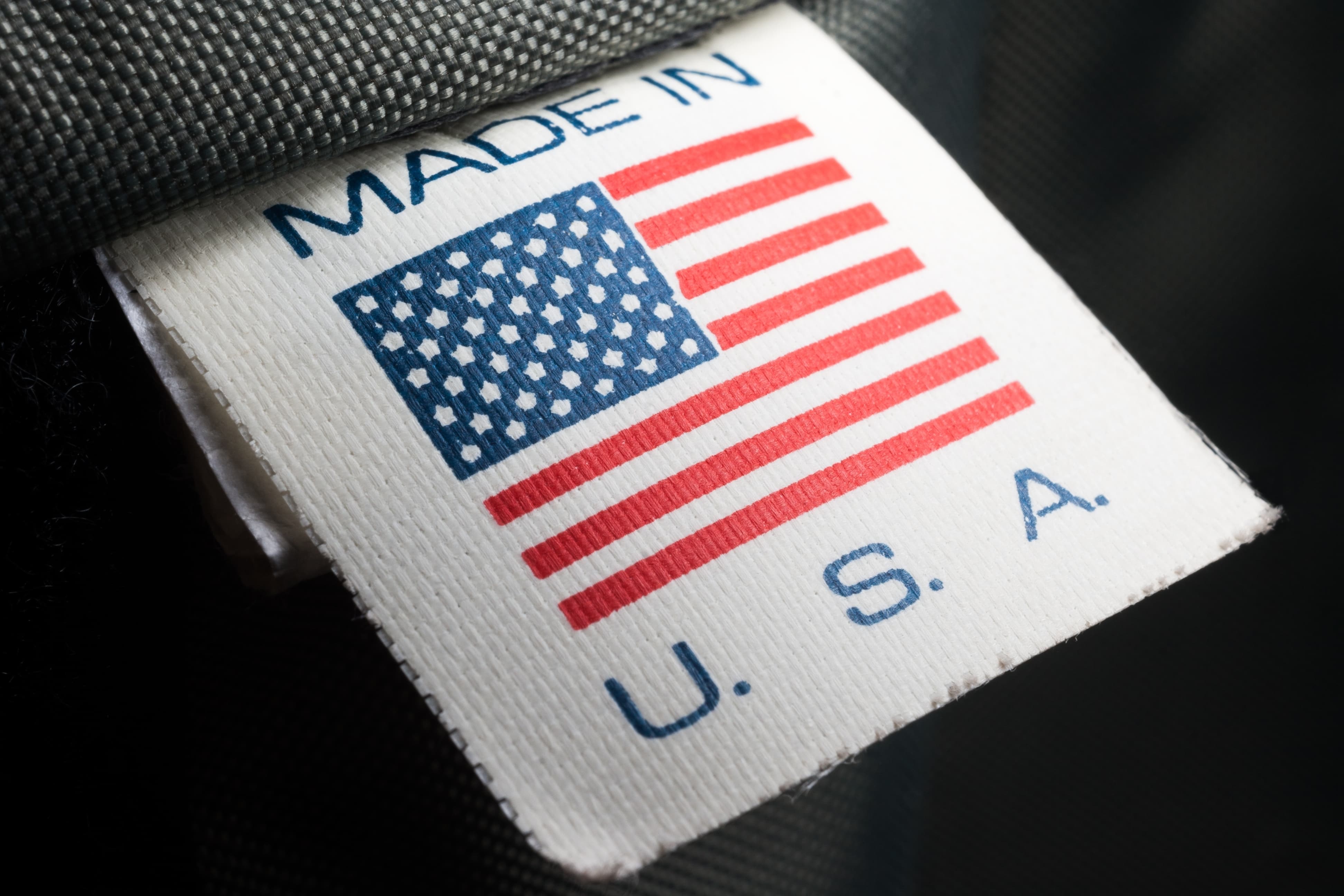 Made in the USA product label