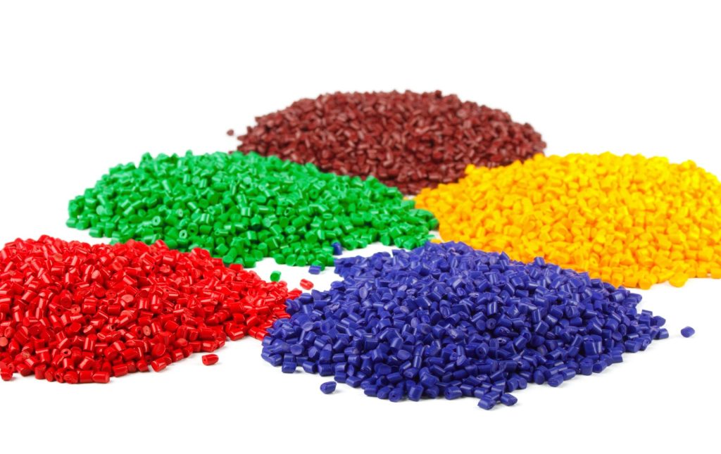 colorful plastic pellets