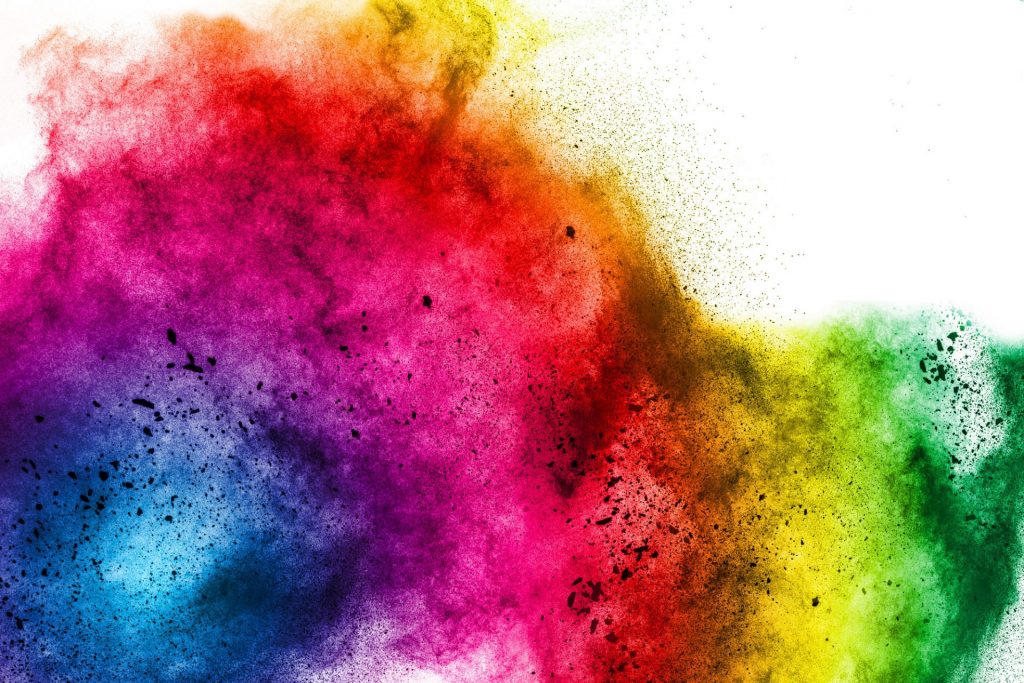 a colorful explosion
